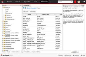 Configuring new fields in SugarCRM