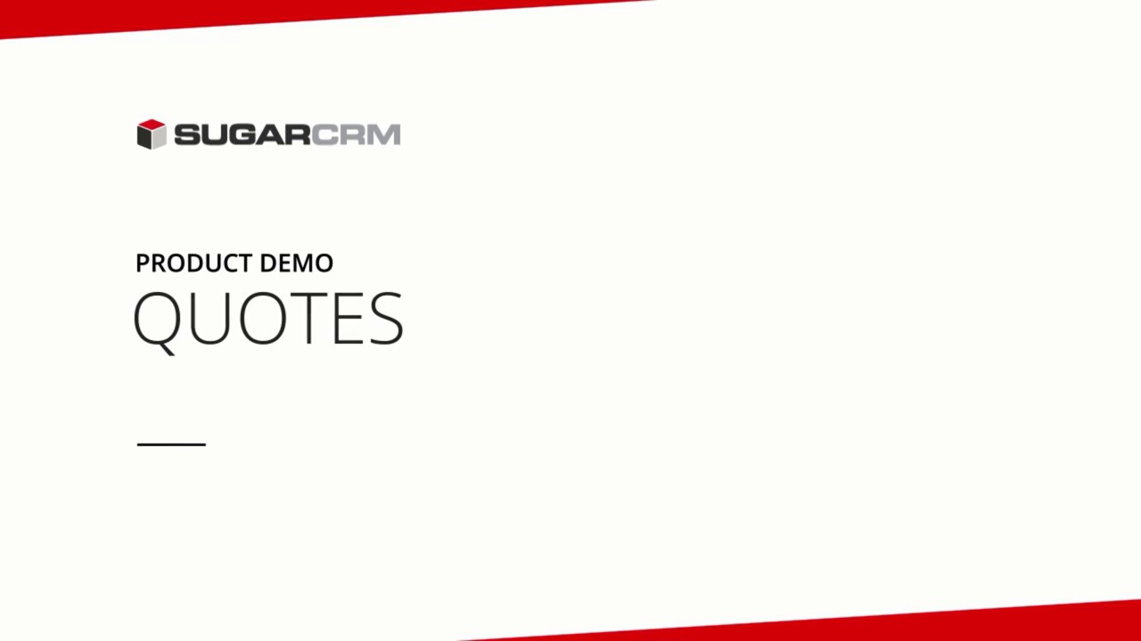 New SugarCRM Quotes Module