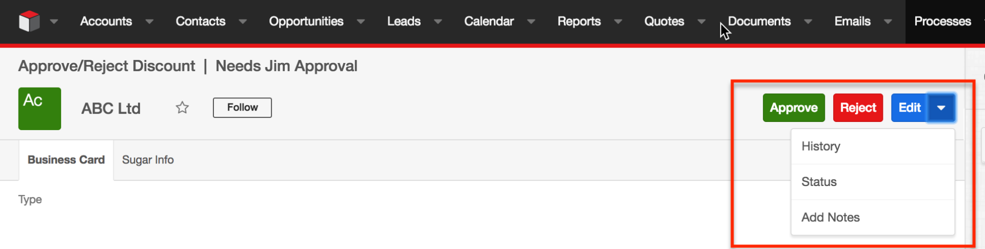How to use Approve/Reject in Advanced Workflow » Sugabyte