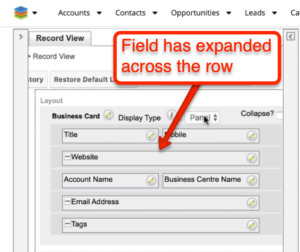 SugarCRM - Filler Field Alignment example 4