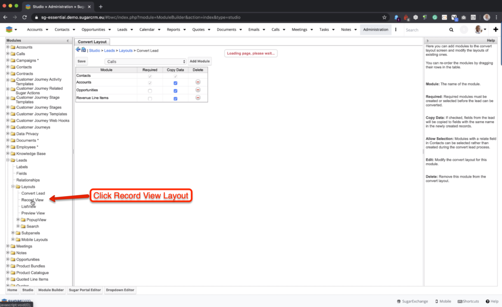SugarCRM - Filler Field Alignment example 2