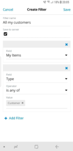 SugarCRM Mobile 24.0 - List View Filter