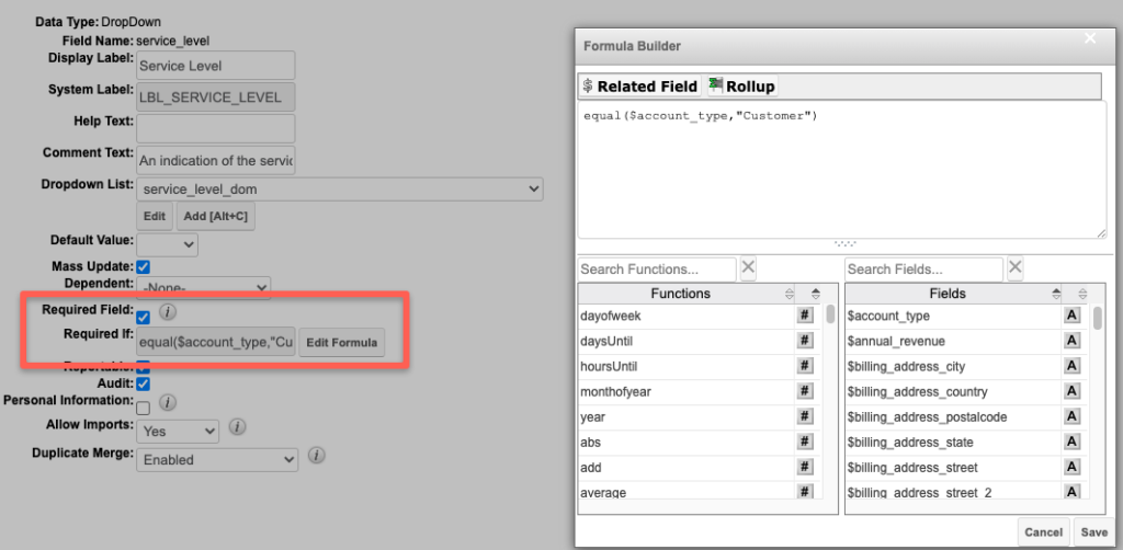 Studio Required Field Conditional