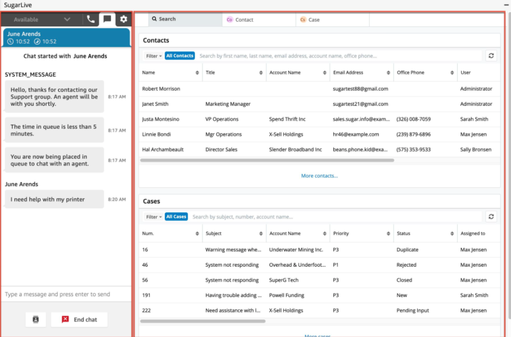 SugarCRM SugarLive